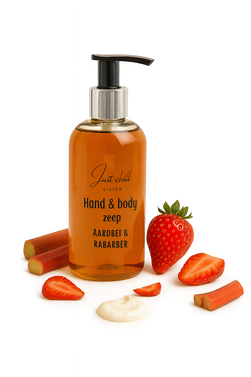 Hand & body wash - Aardbei & Rabarber