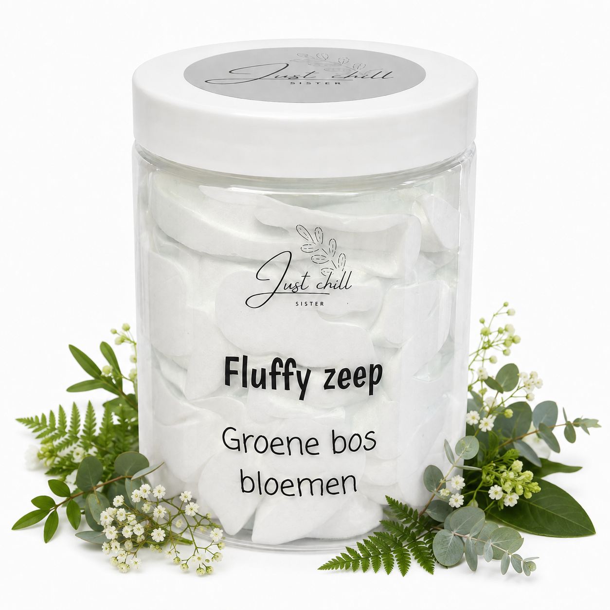 Fluffy zeep - Groene bosbloemen
