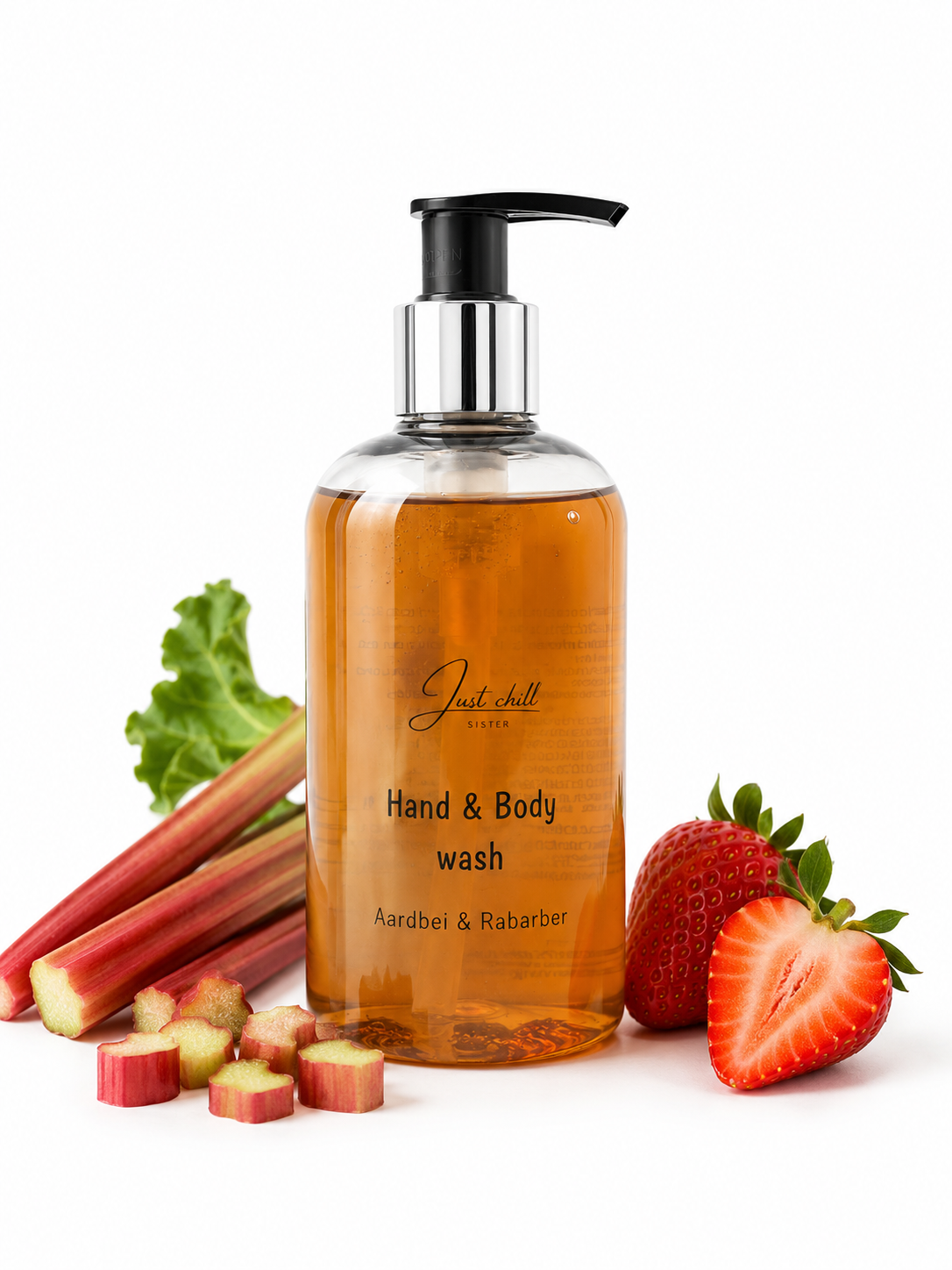 Hand & body wash - Aardbei & Rabarber
