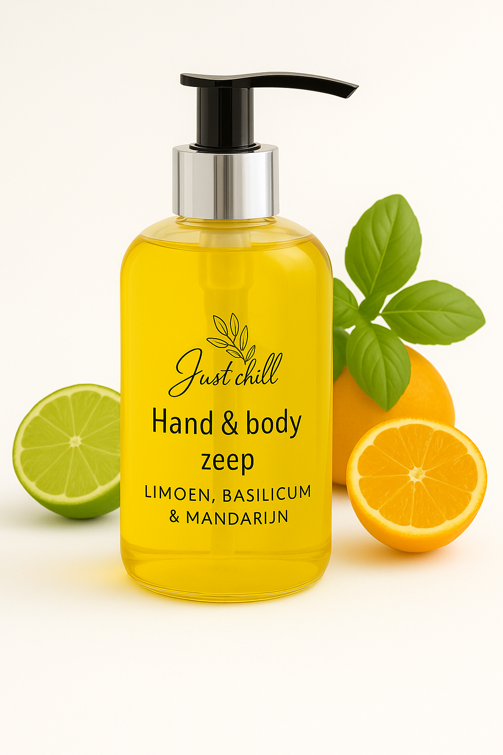 Savon pour les mains et le corps - Citron vert, basilic et mandarine