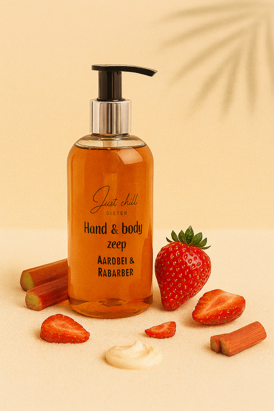 Hand & body wash - Aardbei & Rabarber