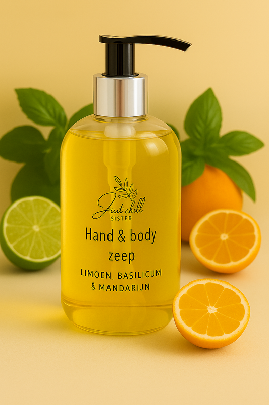 Savon pour les mains et le corps - Citron vert, basilic et mandarine
